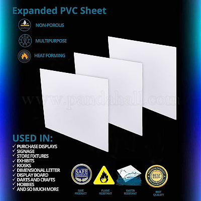 Shop BENECREAT 3 Sheets 3mm White Foam Sheets Lightweight Rigid