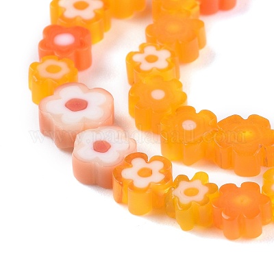 Chapelets de perle de millefiori en verre manuelles&nbsp;X-LAMP-J035-6mm-08-1