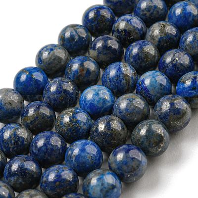 Natürlicher Lapislazuli Perlenstränge&nbsp;G-E483-17-8mm-1