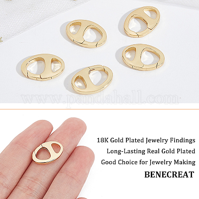 Shop BENECREAT DIY Earring Making Kit -8Pcs 18K Gold Plated Brass