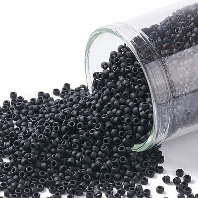 50g Toho Round Seed Bead 11/0 Opaque Black (49)