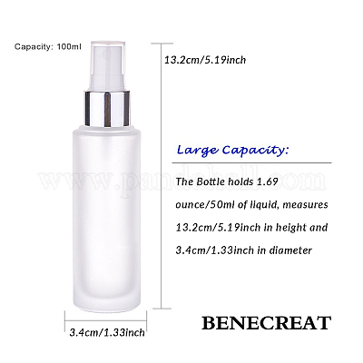 4 oz Frosted Glass Spray Bottles, Wholesale Packaging