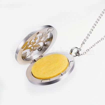 304ステンレススチール製アロマペンダント 香水パッド付き フラットラウンド きいろ 36 5x30x7mm 穴 5mmの通販 Jp Pandahall Com