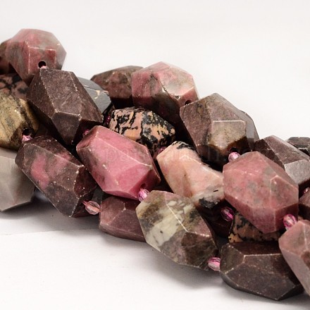 Natural Rhodonite Beads Strands G-P134-28-1