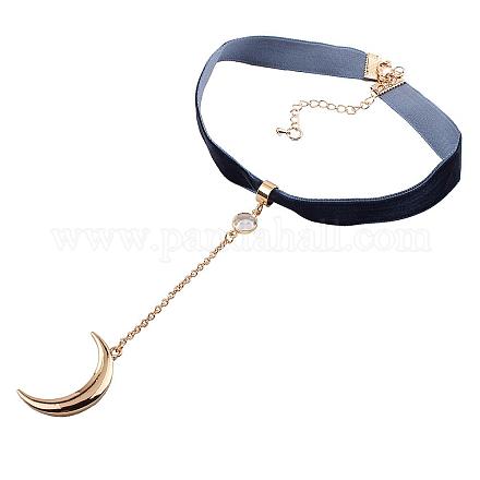 Flannel Choker Necklaces NJEW-N0059-081B02-1