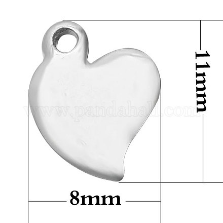 Corazón 316 charms de acero inoxidable STAS-O092-113-1