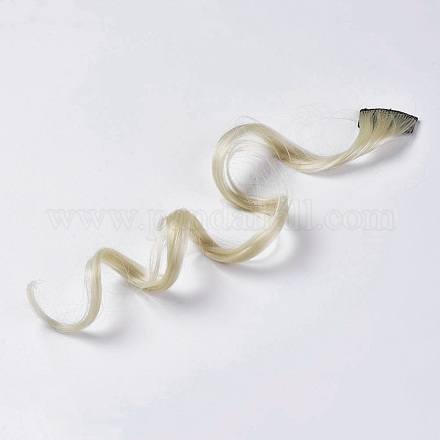 ファッション女性のヘアアクセサリー  鉄のスナップヘアクリップ  化学繊維カラフルなかつらを使って  淡いチソウ  50x3.25cm PHAR-TAC0001-023-1