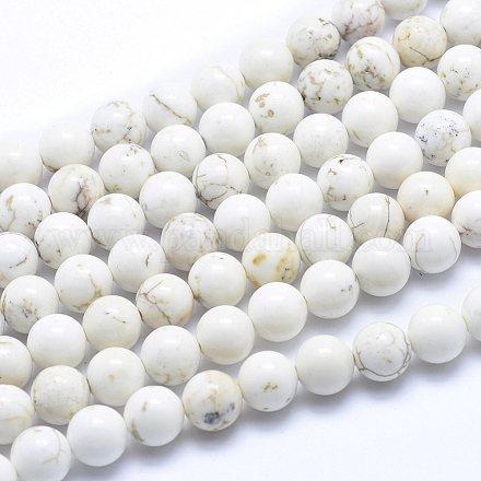 Brins de perles de magnésite naturelle TURQ-G148-09-8mm-1