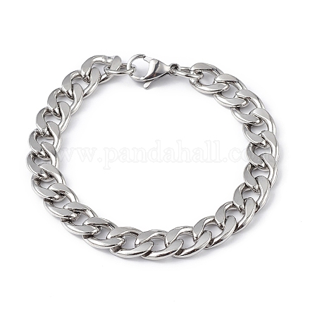 304 pulsera de cadena de eslabones de acero inoxidable para hombres y mujeres. BJEW-G669-23P-1