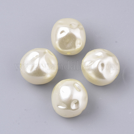 Perles d'imitation perles en plastique ABS X-OACR-T022-06-1