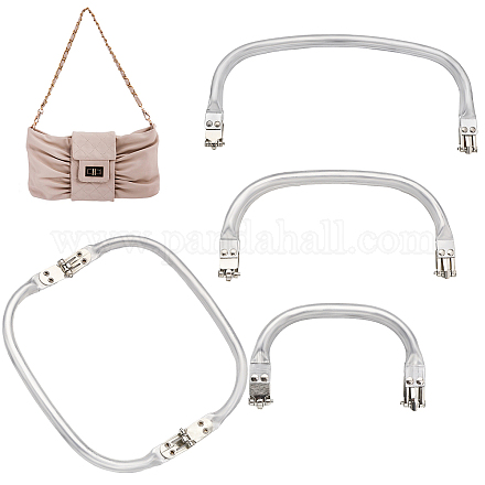 Chgcraft 3 pz 3 dimensioni borsa in alluminio per realizzare serrature con chiusura a bacio maniglie a forma di U telaio di ricambio per borse fai da te cucito artigianale maniglie accessori FIND-CA0005-89-1