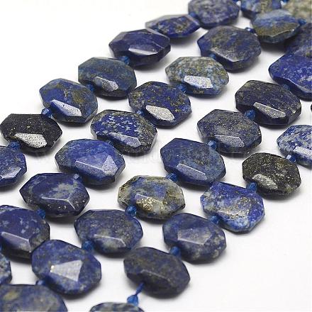 Chapelets de perles en lapis-lazuli naturel G-F474-15-1