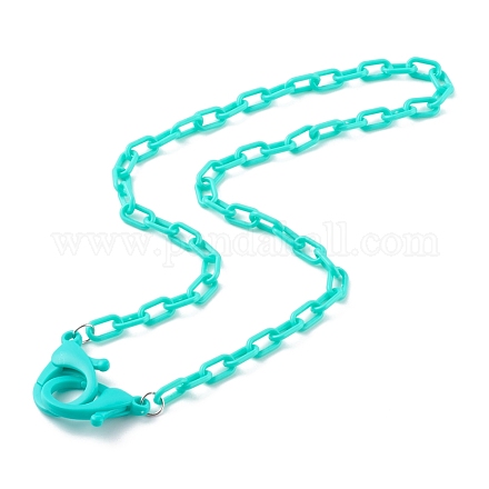 Personalisierte undurchsichtige Acryl-Kabelketten-Halsketten NJEW-JN03432-03-1