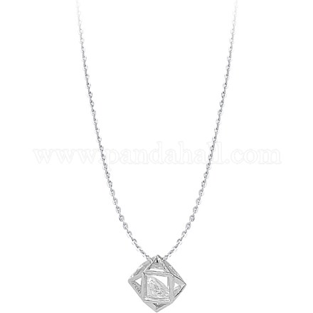 925 подвесные стерлингового серебра ожерелья NJEW-BB48041-A-1