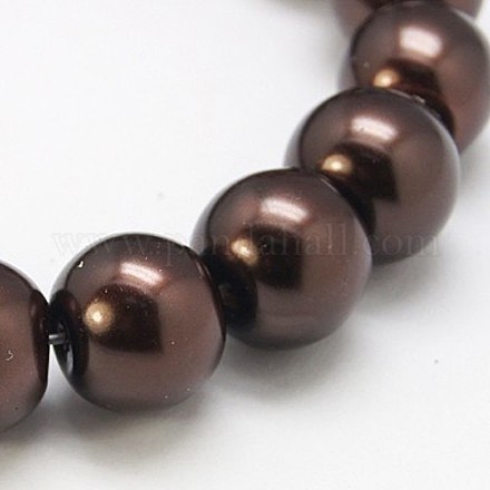 Perlas sueltas redondas de vidrio para la fabricación de artesanías de collar de joyería X-HY-6D-B40-1