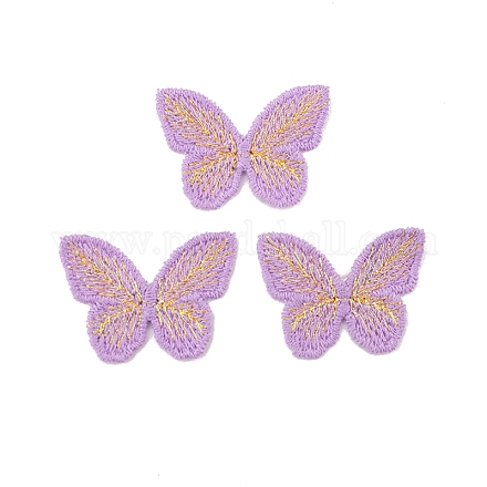 Cabujones de mariposa de poliéster PW-WG54196-04-1