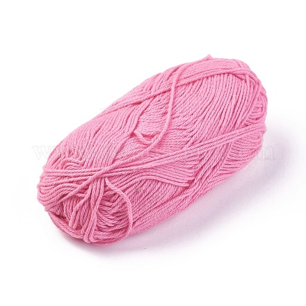 綿編み糸  かぎ針編みの糸  ショッキングピンク  1mm  約120m /ロール X-YCOR-WH0004-A02-1