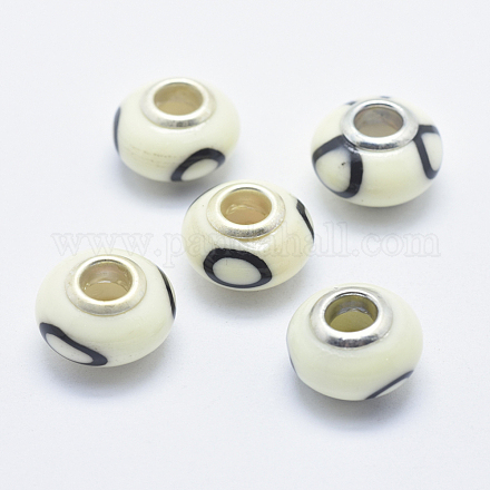 Perles européennes artisanales en pâte de polymère CLAY-K002-G10-1