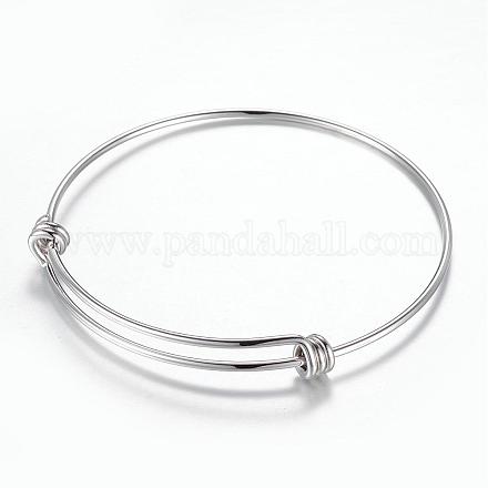Bracelet extensible réglable en 304 acier inoxydable fabrication de bracelet BJEW-G515-05P-1