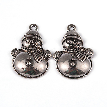 Tibetan Style Lovely Snowman Alloy Charms X-EA314Y-NF-1