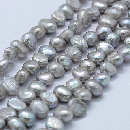 Fili di perle di perle d'acqua dolce coltivate naturali PEAR-K004-13E-1