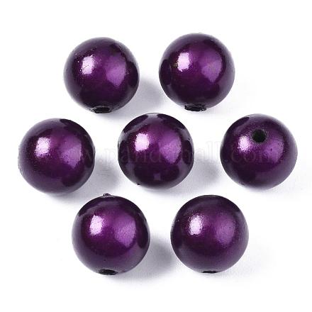 Spray Painted Miracle Acrylic Round Beads MACR-Q154-12mm-N06-1