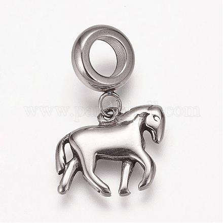 304 Stainless Steel European Dangle Charms OPDL-K001-30AS-1