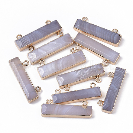 Natural Grey Agate Charms G-S359-012D-1