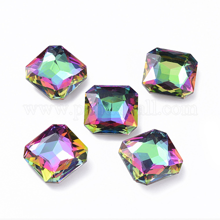 Pointed Back & Back Plated K9 Glass Cabochons RGLA-F065-03-E02-1