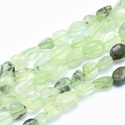 Chapelets de perles en préhnite naturelle G-G765-40-1