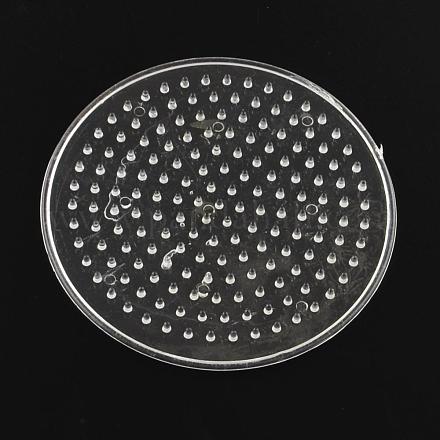 Plaques en plastique abc ronds plats utilisés pour les perles à repasser 5x5mm diy DIY-Q009-13-1