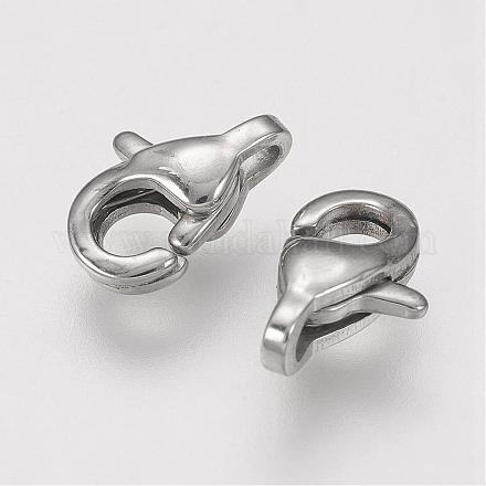 304 Stainless Steel Lobster Claw Clasps STAS-F109-12P-1