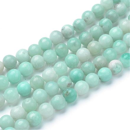 Chapelets de perles en amazonite naturelle G-T055-10mm-17-1