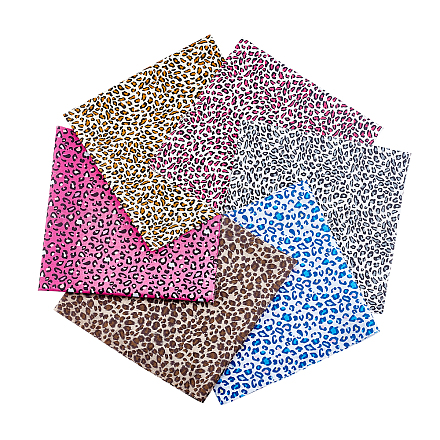 Tessuto di cotone con stampa leopardata gorgecraft AJEW-GF0001-99-1