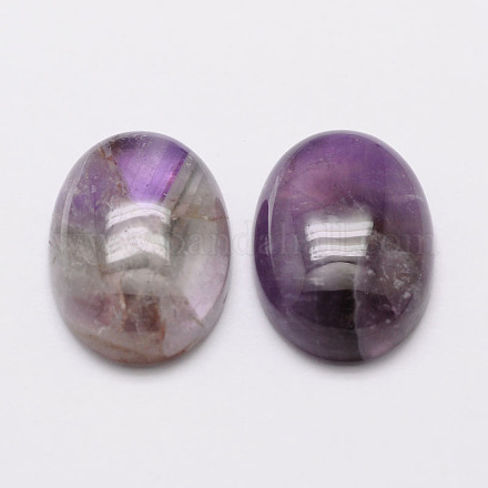 Oval Natural Amethyst Cabochons G-K020-16x12mm-03-1