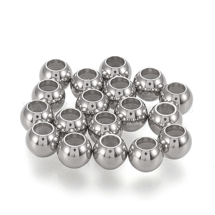 202 Stainless Steel Beads STAS-K204-02D-P-1