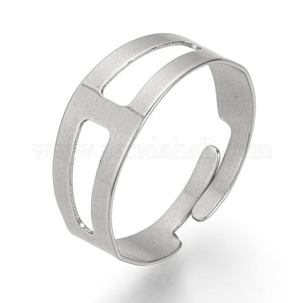 Ajustable 304 bases del anillo de dedo del acero inoxidable STAS-R094-18-1
