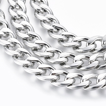 Мужчины обуздать цепи ожерелье X-NJEW-F027-46-1