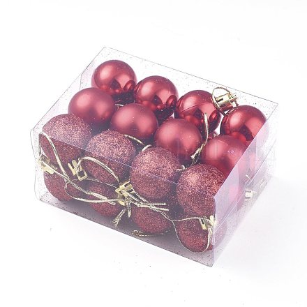 Adornos de plastico de bolas de navidad AJEW-CJC0001-61B-1