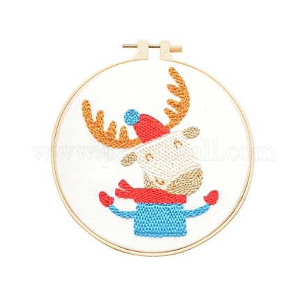 Animal Theme DIY Display Decoration Punch Embroidery Beginner Kit SENE-PW0003-073T-1