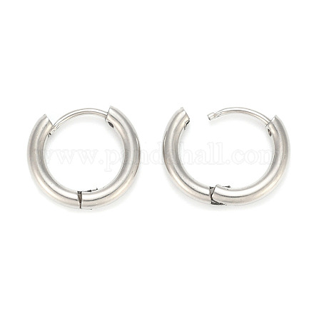 202 Stainless Steel Huggie Hoop Earrings X1-A-EJEW-O087-06F-P-1