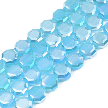Electroplate Glass Beads Strands EGLA-N002-27-E03-1