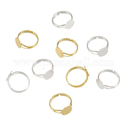 Componentes del anillo de latón de moda KK-FW0001-03-1