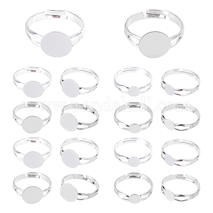 40 piezas 4 componentes de anillo de latón de estilo KK-PH0003-32-1