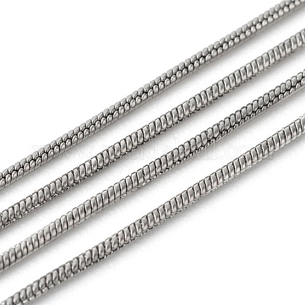 304 Stainless Steel Round Snake Chains CHS-K001-06-1