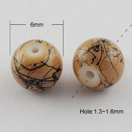 Perles en verre d'effilage GLAD-S074-6mm-76-1