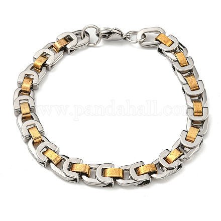 Bracelet chaîne à maillons en acier inoxydable bicolore BJEW-B078-29GP-1