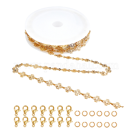 Chgcraft Messing handgefertigte Perlenketten CHC-CA0001-06-1