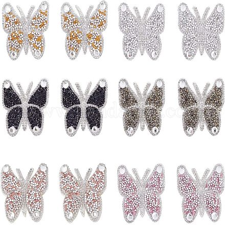 Parches de rhinestone de mariposa inspirados en los dedos DIY-FG0001-36-1