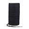 Cotton Ribbons, for Jewelry Making, Black, 7mm, about 220m/roll